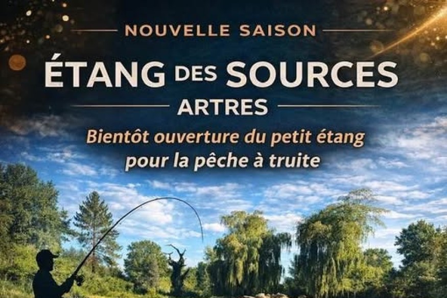 Artres : La saison de pêche à la truite est lancée à l’Étang des Sources
