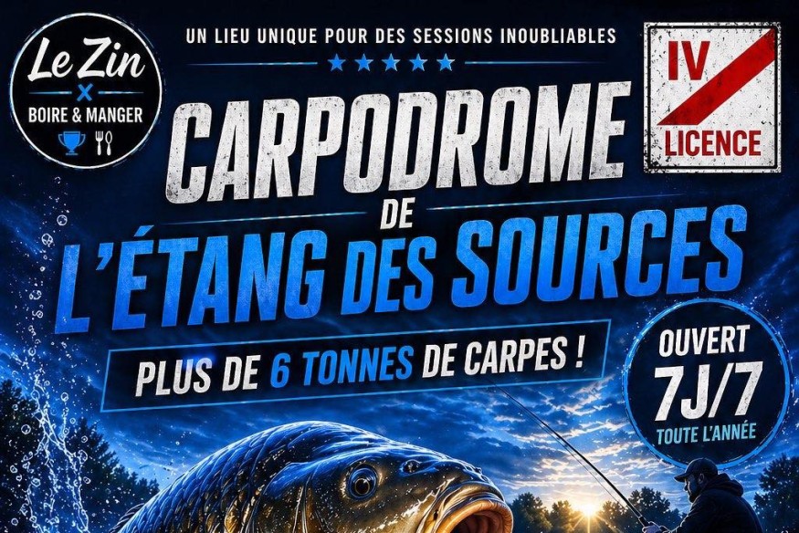 Artres : Le Carpodrome de l'Étang des Sources, le nouveau paradis des pêcheurs