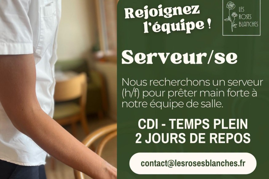 Emploi : Le restaurant bistronomique « Les Roses Blanches » à Inchy recrute en salle