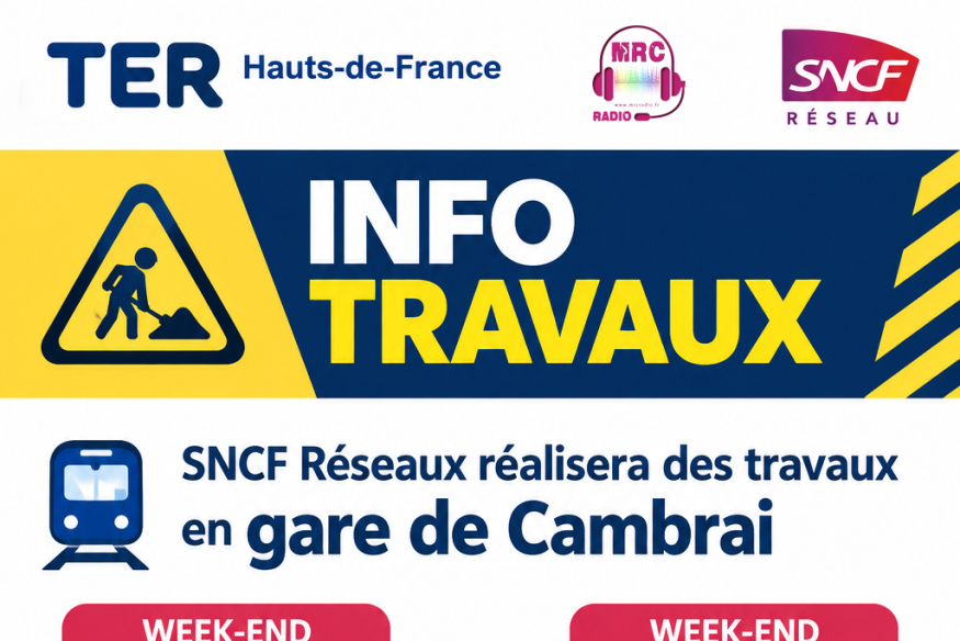 Travaux en gare de Cambrai : adaptation de la circulation des TER Hauts-de-France les week-ends des 3-4 et 10-11 octobre