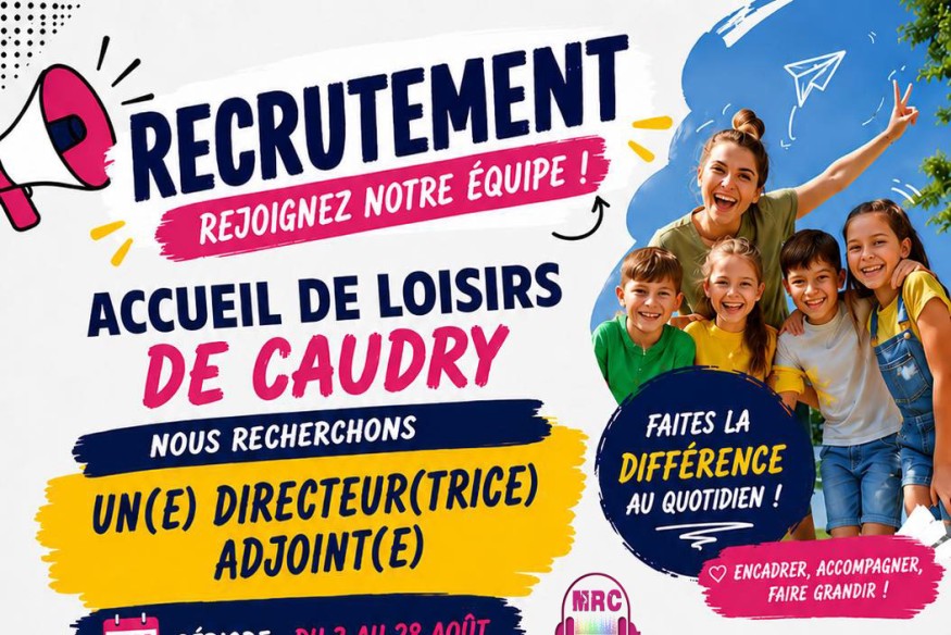 L'Accueil de Loisirs de Caudry recrute un(e) directeur(trice) adjoint(e) pour le mois d'août