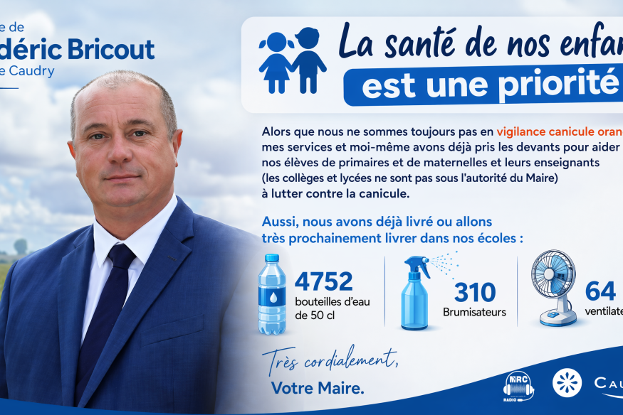Face aux fortes chaleurs, la municipalité de Caudry anticipe pour protéger ses écoliers