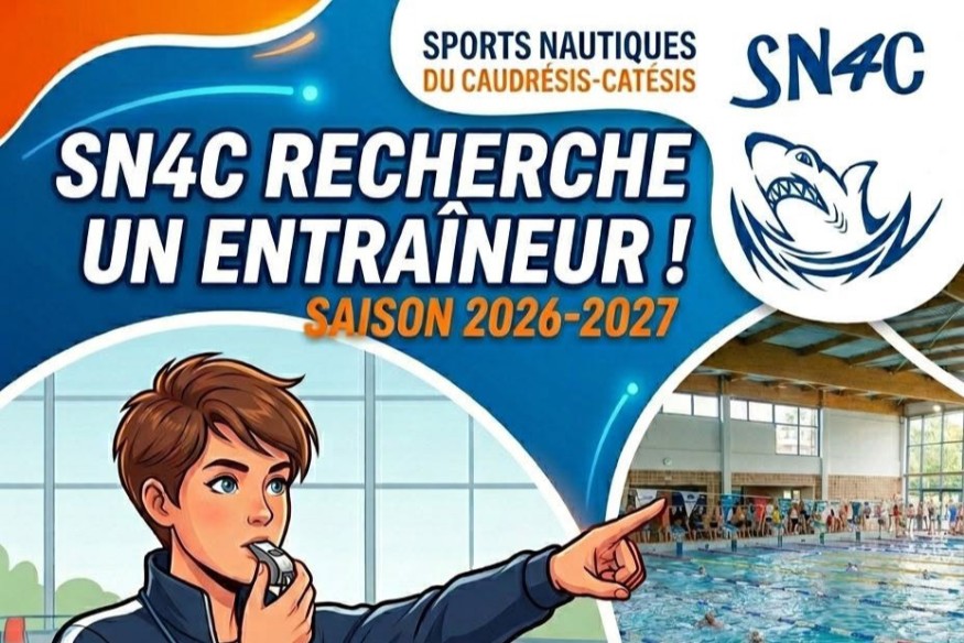 Natation : le club des Sports Nautiques du Caudrésis-Catésis (SN4C) recrute son futur entraîneur pour la saison 2026-2027