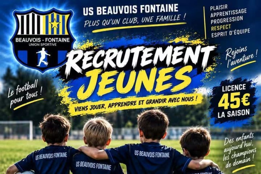 Football local : L'US Beauvois Fontaine lance sa campagne de recrutement pour former « les champions de demain »